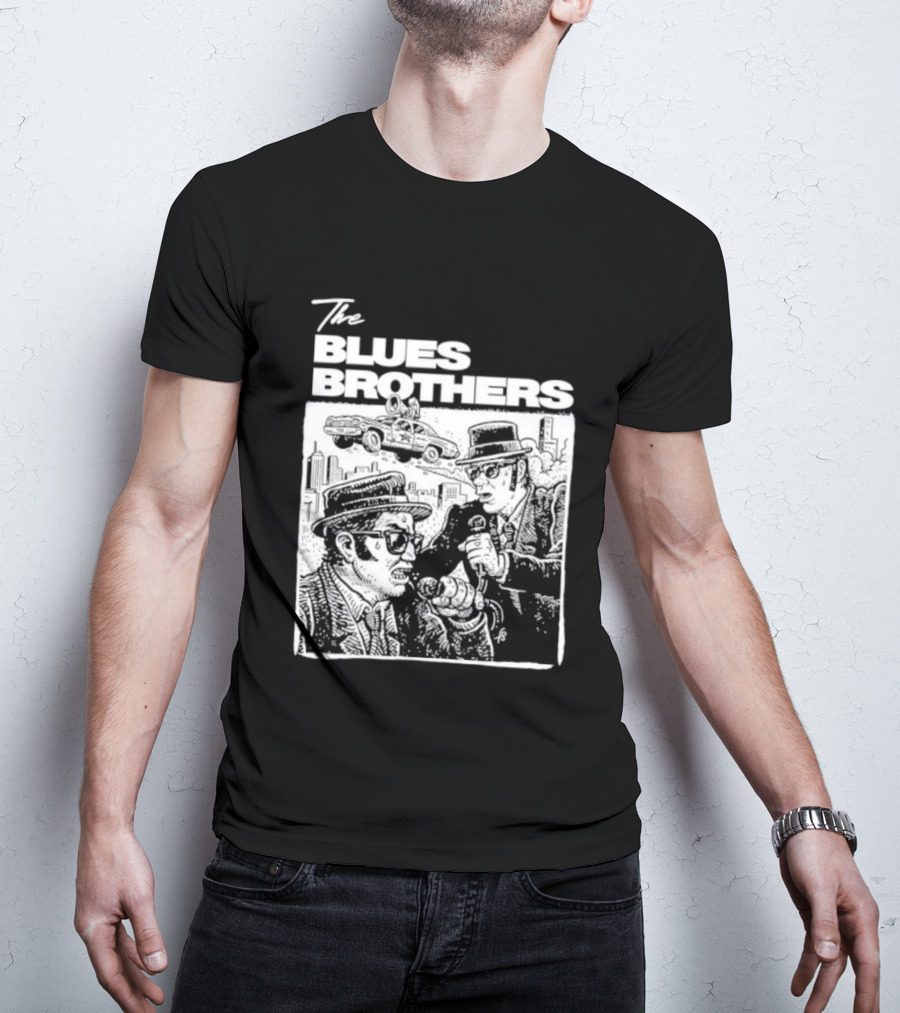 The Blues Brothers John Belushi Dan Aykroyd Classic Movie Scene Iconic Moment T-Shirt