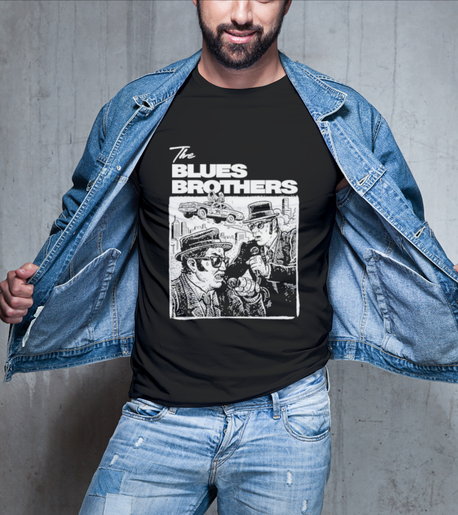 The Blues Brothers John Belushi Dan Aykroyd Classic Movie Scene Iconic Moment T-Shirt