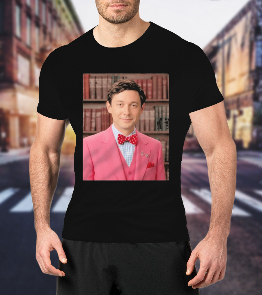 Pinky Herman Jon Ossoff Bow Tie Suit T-Shirt