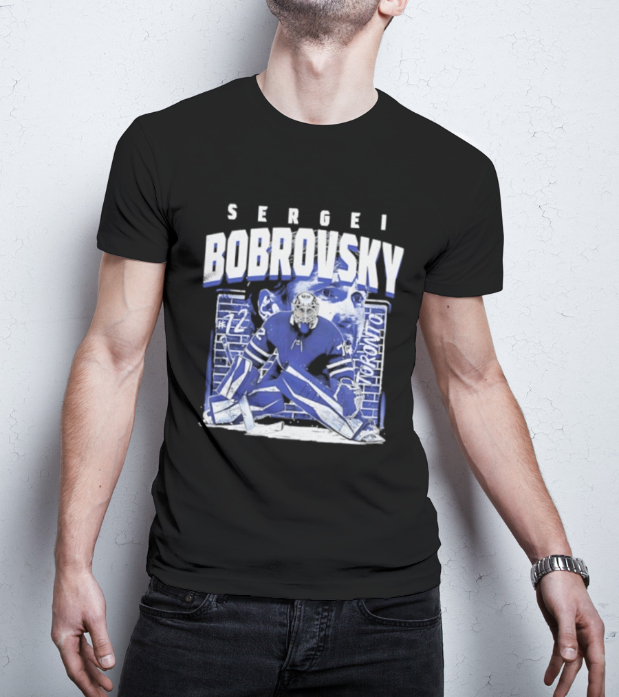 Sergei Bobrovsky #72 Brick Wall Toronto Maple Leafs Hockey Goalie T-Shirt