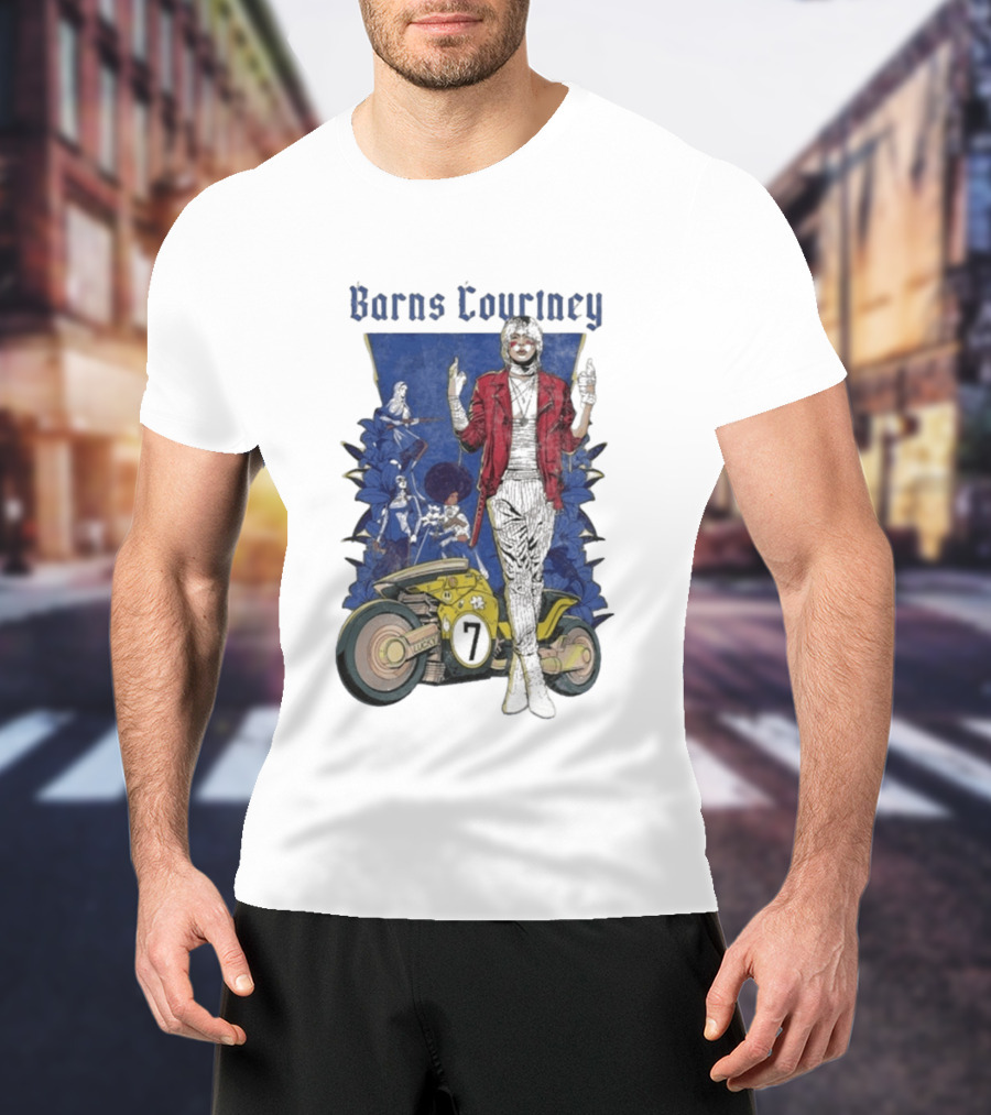 Barns Courtney Lucky 7 Anime Motorcycle And Music T-Shirt