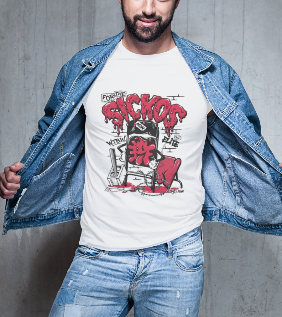For The Sickos AEW All Elite Wrestling Dripping Graffiti T-Shirt