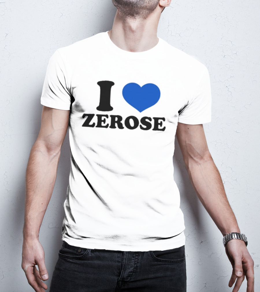I Love Zerose Heart Blue T-Shirt
