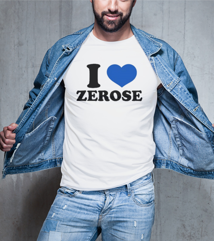 I Love Zerose Heart Blue T-Shirt