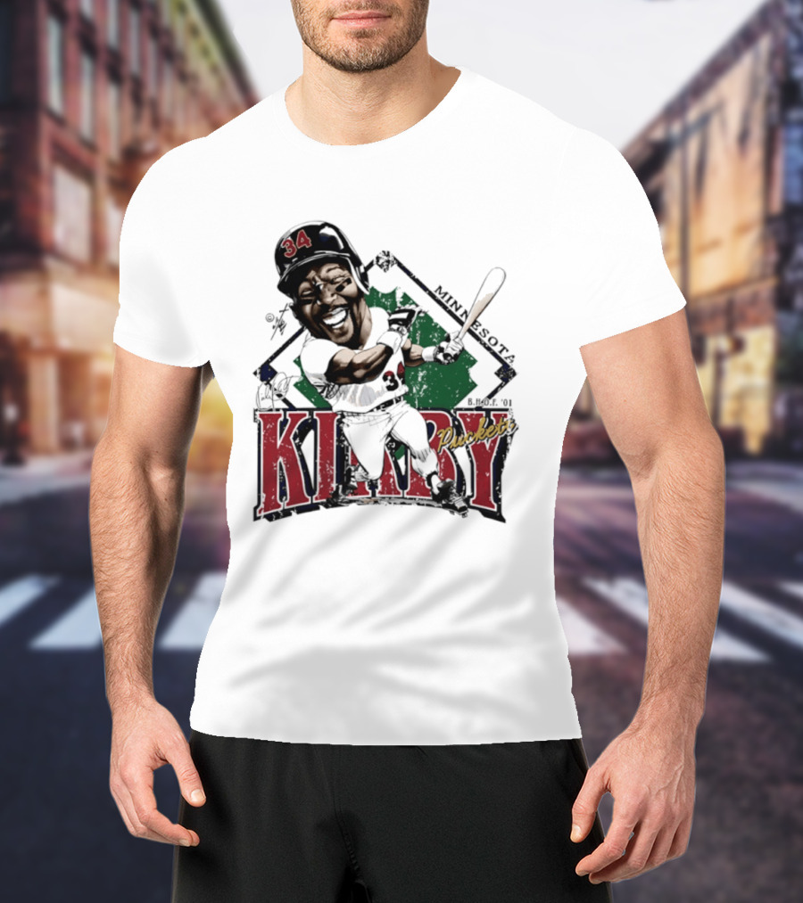 Kirby Puckett Minnesota Twins Bruce Stark Caricature Vintage Sports T-Shirt