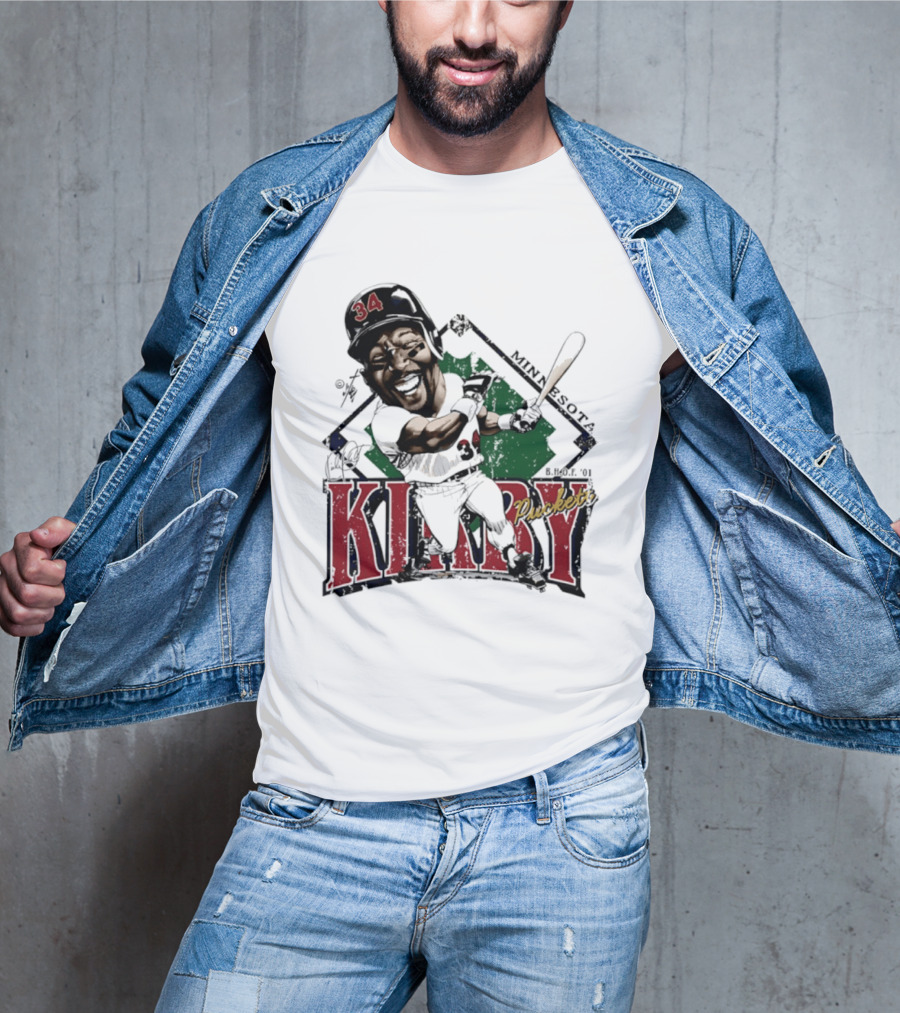 Kirby Puckett Minnesota Twins Bruce Stark Caricature Vintage Sports T-Shirt