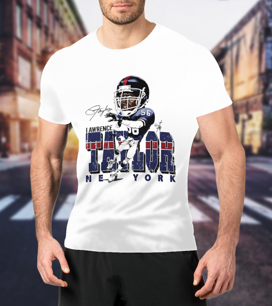 Lawrence Taylor New York Giants Bruce Stark Caricature 56 T-Shirt