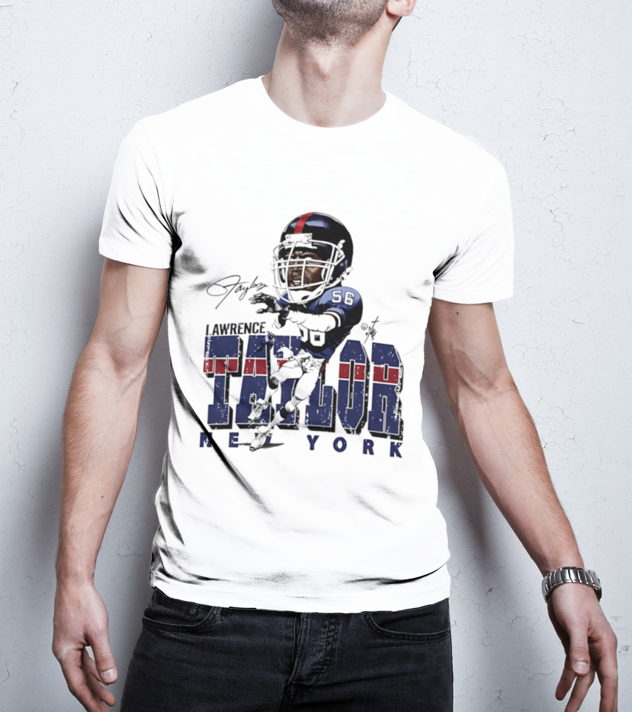 Lawrence Taylor New York Giants Bruce Stark Caricature 56 T-Shirt