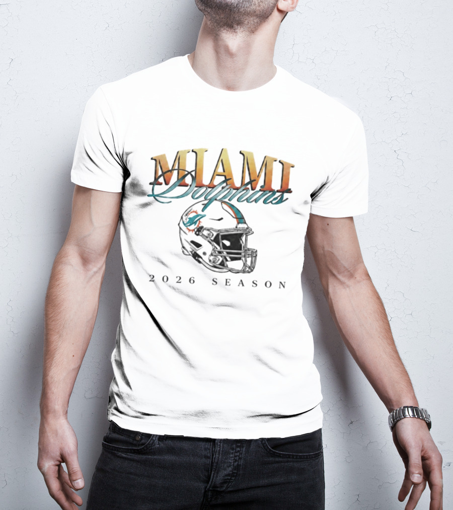 Miami Dolphins 2026 Season Helmet T-Shirt