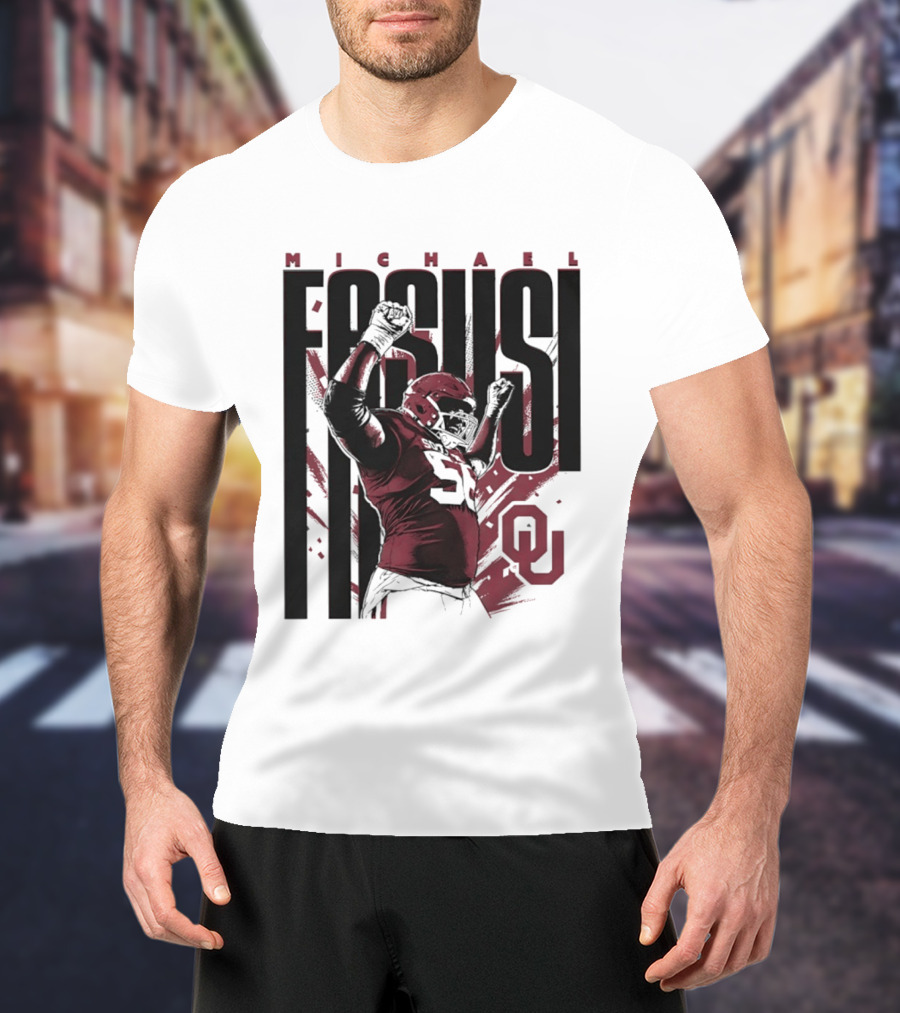 Michael Fasusi Oklahoma Sooners Football NCAA Player OU T-Shirt