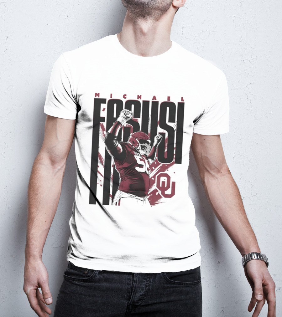 Michael Fasusi Oklahoma Sooners Football NCAA Player OU T-Shirt