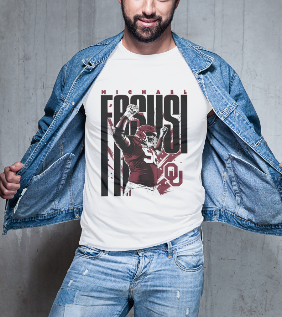 Michael Fasusi Oklahoma Sooners Football NCAA Player OU T-Shirt