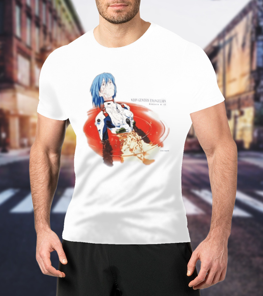 Rei Ayanami Neon Genesis Evangelion Genesis 0 12 Plugsuit Floating Red Liquid Scene T-Shirt