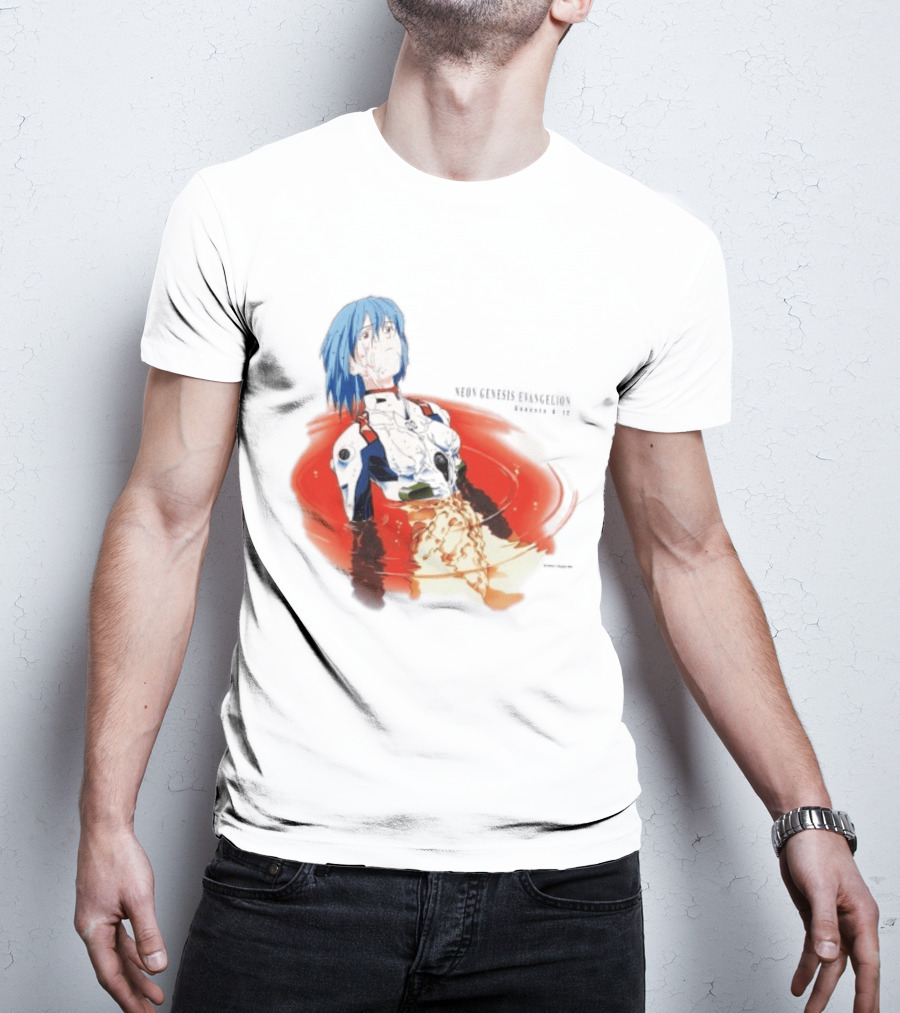 Rei Ayanami Neon Genesis Evangelion Genesis 0 12 Plugsuit Floating Red Liquid Scene T-Shirt