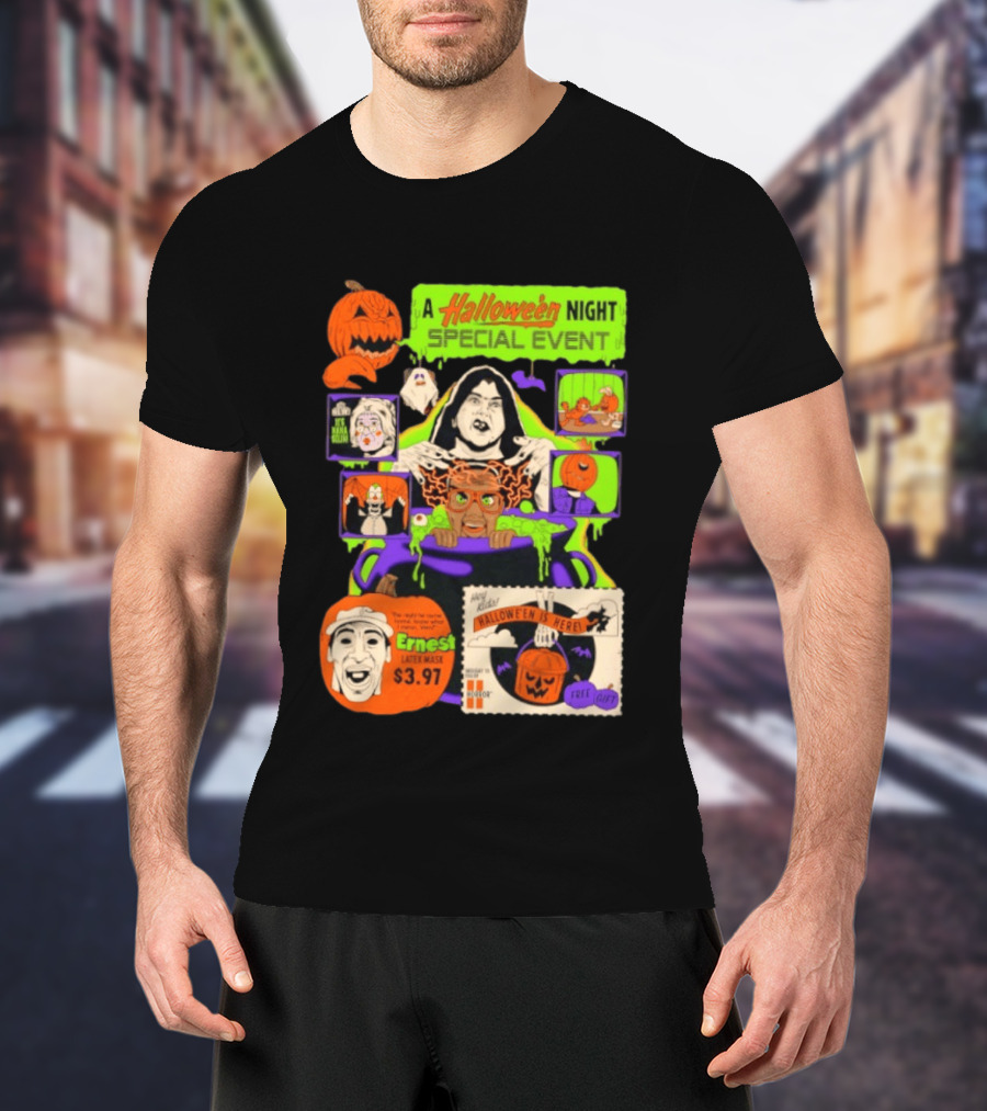 Halloween Special Event Ernest Latex Mask $3.97 Includes Free Gift Spooky Night T-Shirt