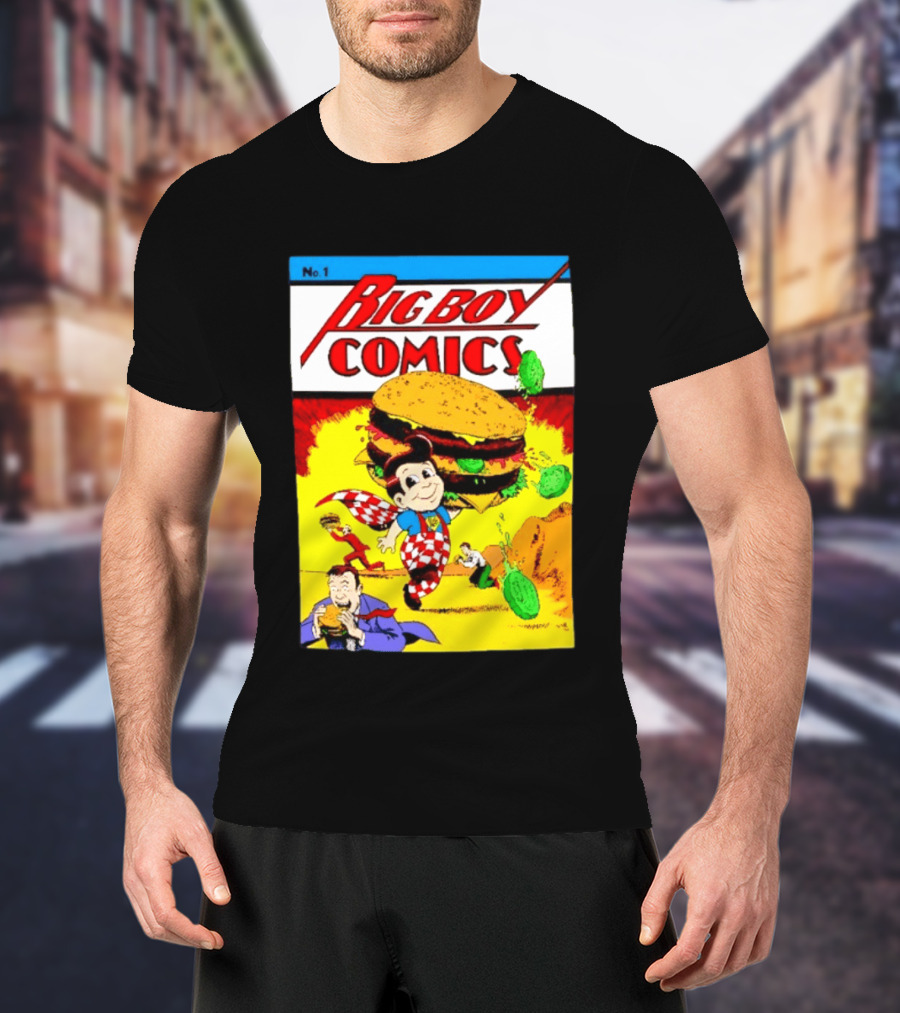 Big Boy Comics No 1 Hamburger Adventure Retro Comic Cover T-Shirt