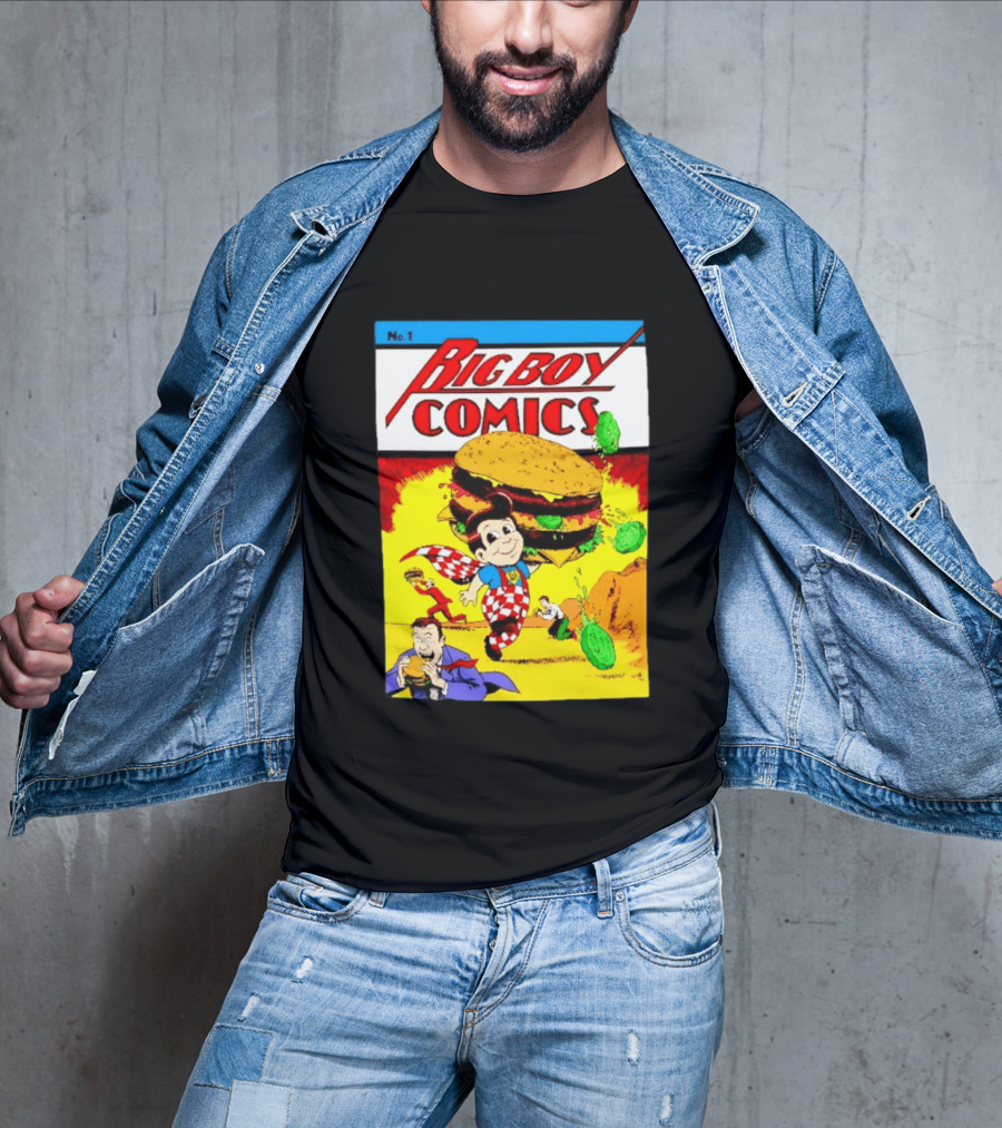 Big Boy Comics No 1 Hamburger Adventure Retro Comic Cover T-Shirt