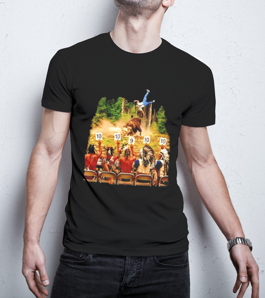 Bison Rodeo Incident Judges Score 10 9 10 T-Shirt