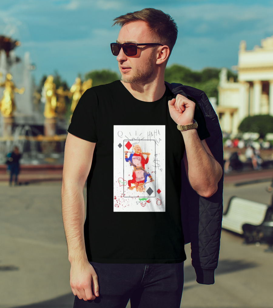 Harley Quinn Playing Card Queen HAHA DC Comics Joker T-Shirt