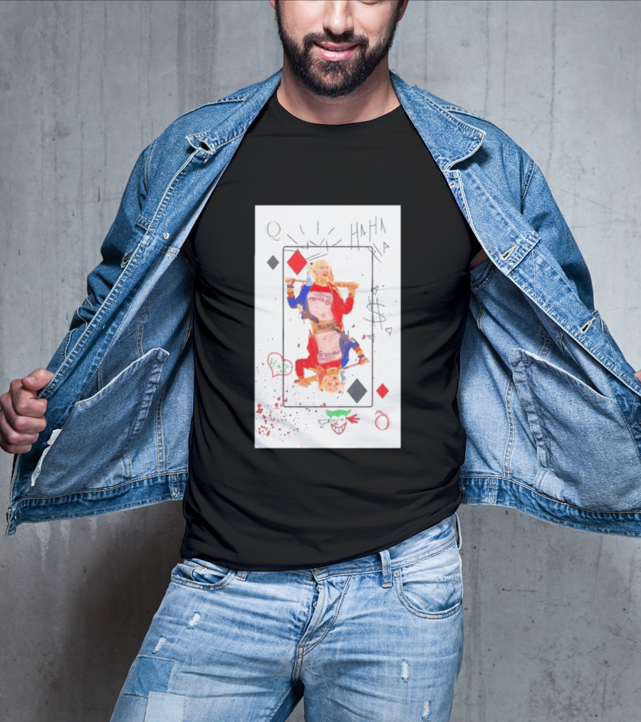Harley Quinn Playing Card Queen HAHA DC Comics Joker T-Shirt
