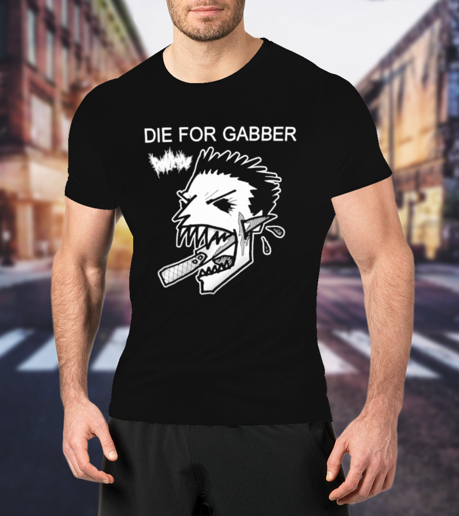 Die For Gabber Roticide Hardcore Music Skullhead T-Shirt