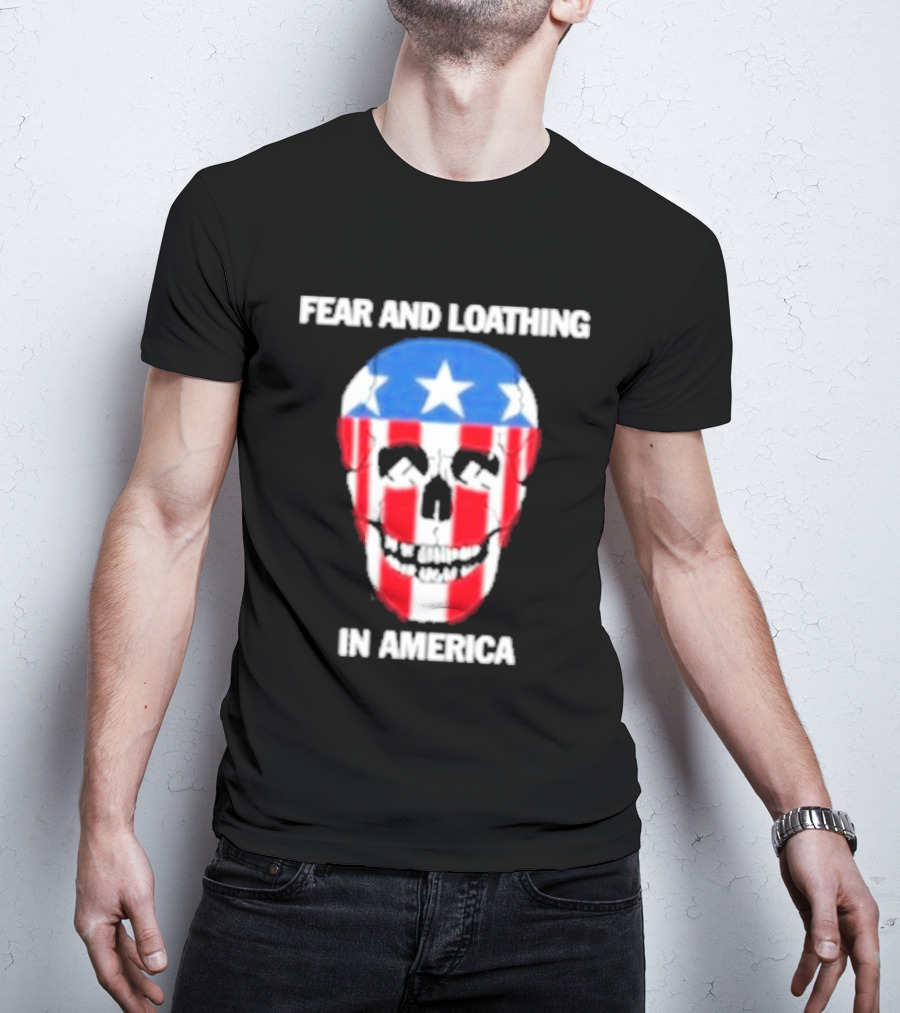 Fear And Loathing In America Skull Stars Stripes T-Shirt
