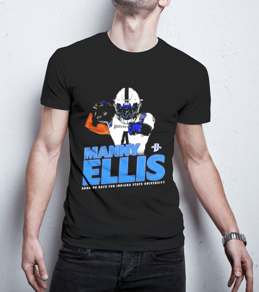 Manny Ellis Indiana State University Football Running Back T-Shirt