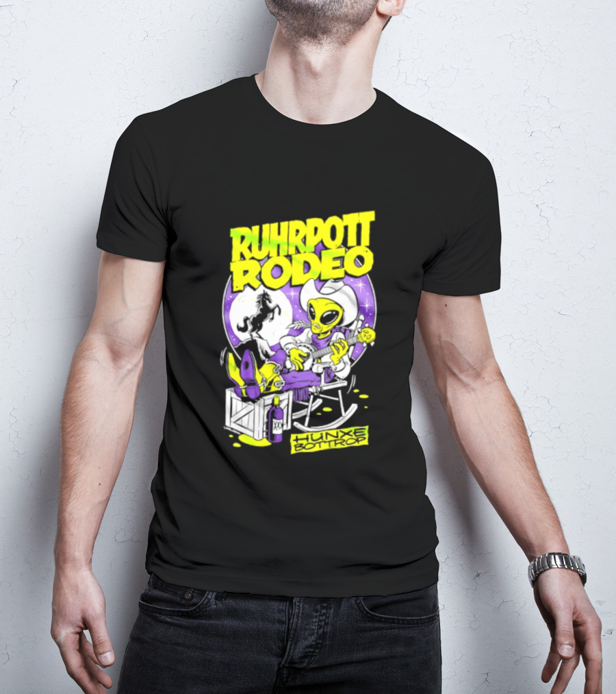 Ruhrpott Rodeo Hunxe Bottrop Extraterrestrial Banjo Player T-Shirt