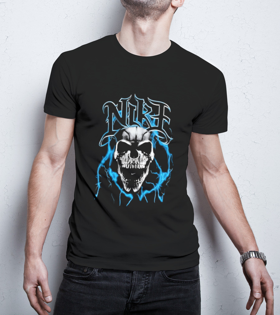 NRF Skull Blue Flames T-Shirt