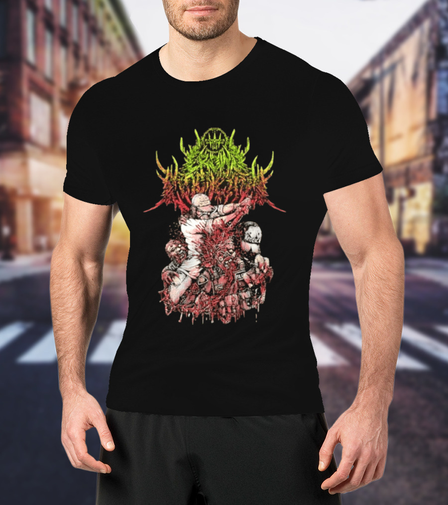 Police Brutality Zombie Death Metal Gore T-Shirt