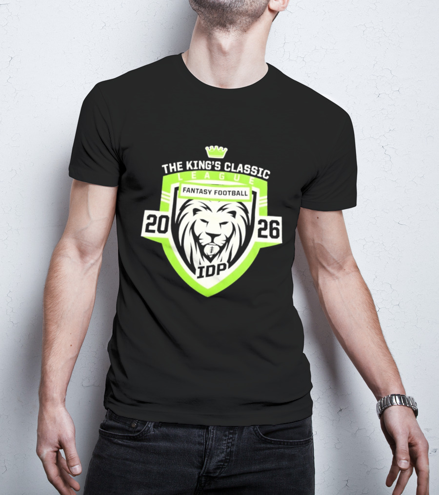 The King's Classic League Fantasy Football 2026 IDP Lion T-Shirt