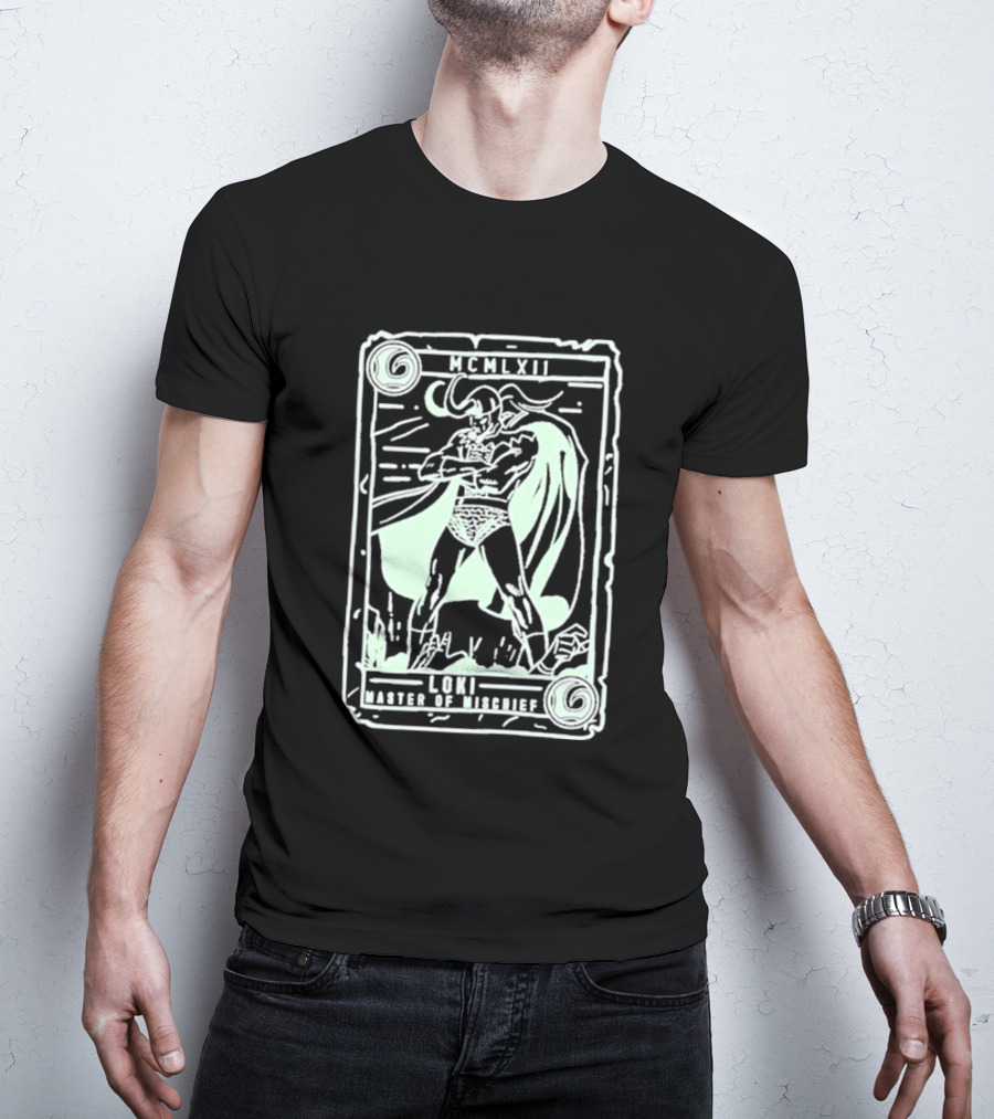 The Reel Rejects Loki Master Of Mischief Marvel Comics Collector Card T-Shirt