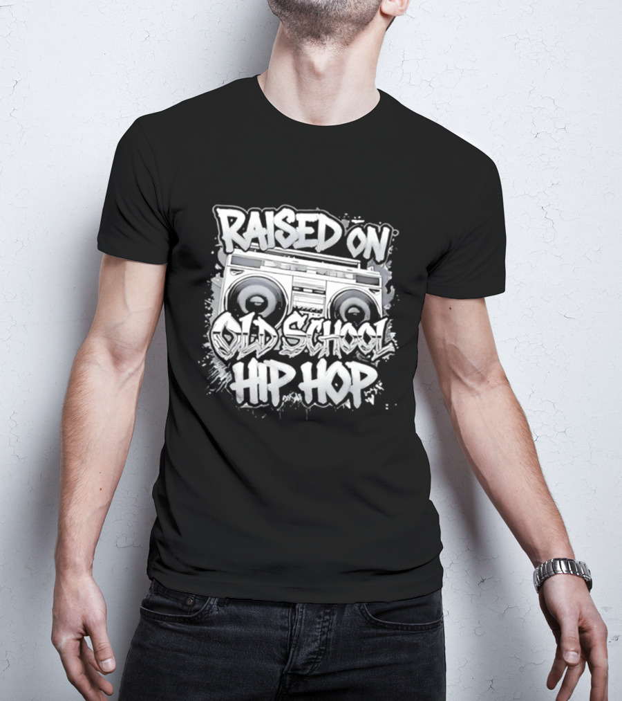 Raised On Old School Hip Hop Boombox T-Shirt