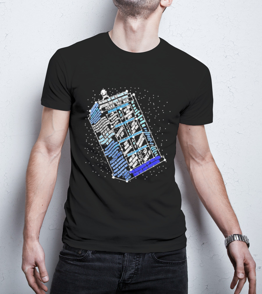 Wibbly Wobbly Timey Wimey The Doctor's Lexicon Blue Box The Reel Rejects T-Shirt