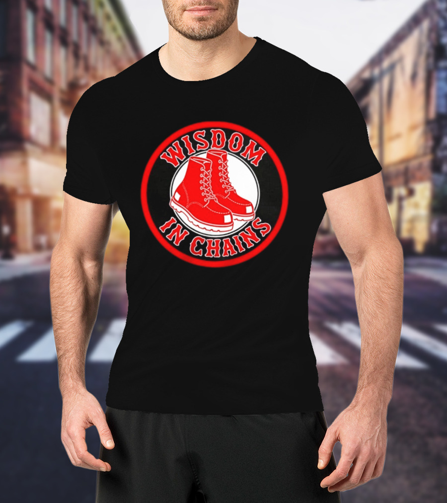 Wisdom In Chains Red Boots Hardcore Punk Band T-Shirt