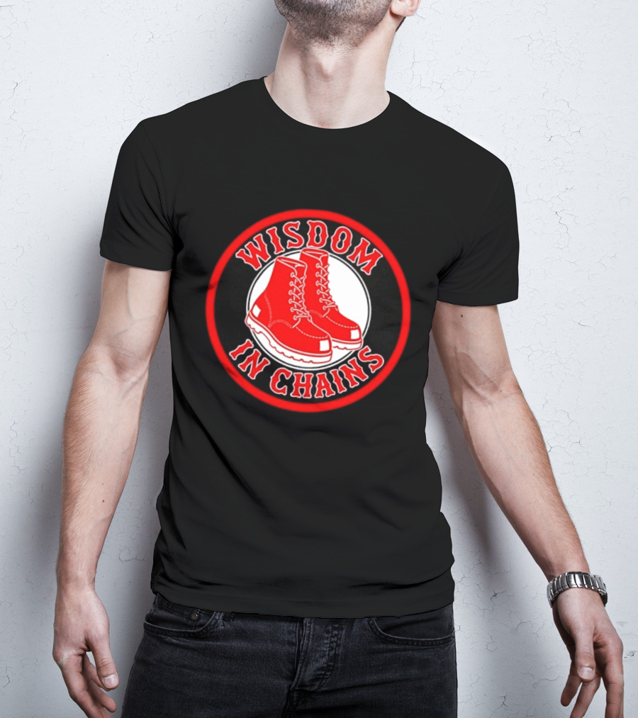 Wisdom In Chains Red Boots Hardcore Punk Band T-Shirt