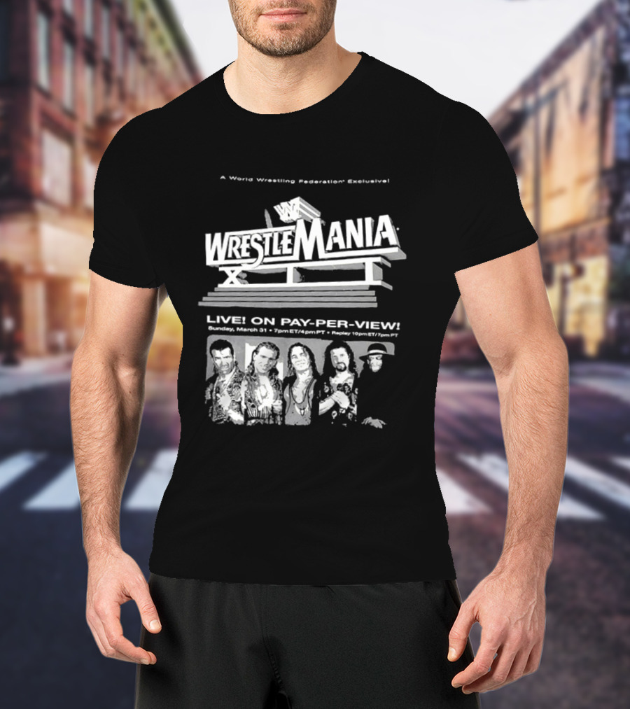 WrestleMania XII World Wrestling Federation Live On Pay Per View March 31 1996 Anaheim T-Shirt