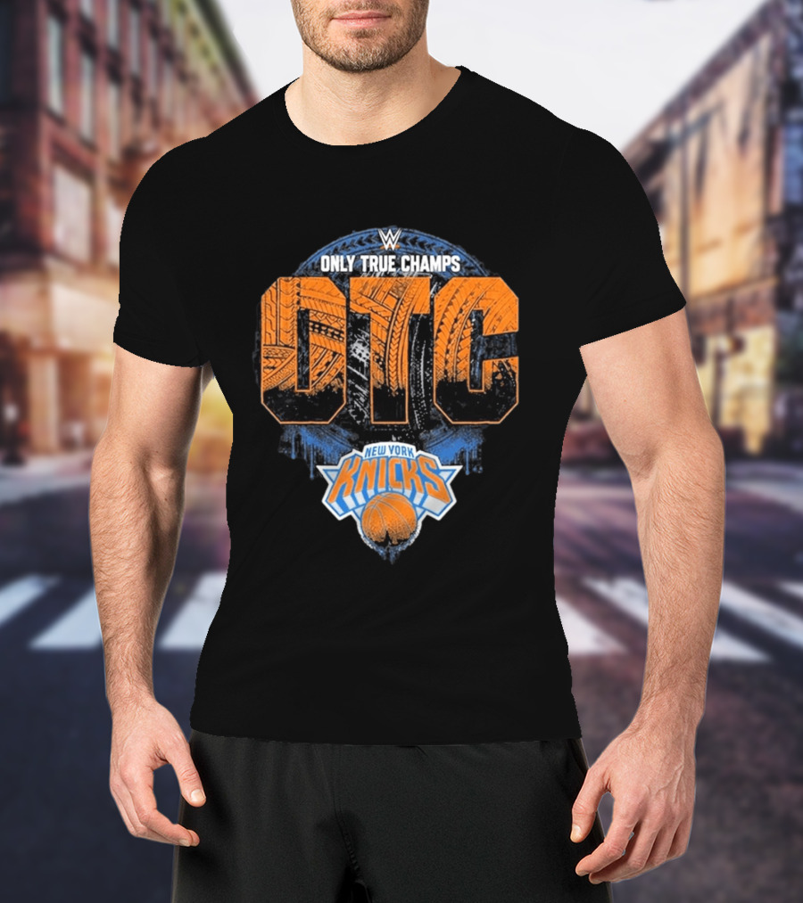 WWE Only True Champs OTC New York Knicks Basket T-Shirt