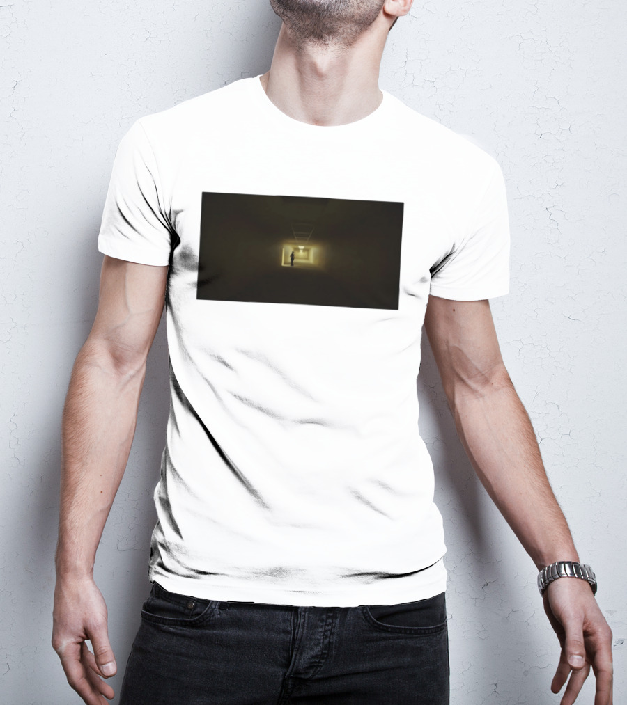 Backrooms Dark Hallway Figure Eerie Aesthetic T-Shirt