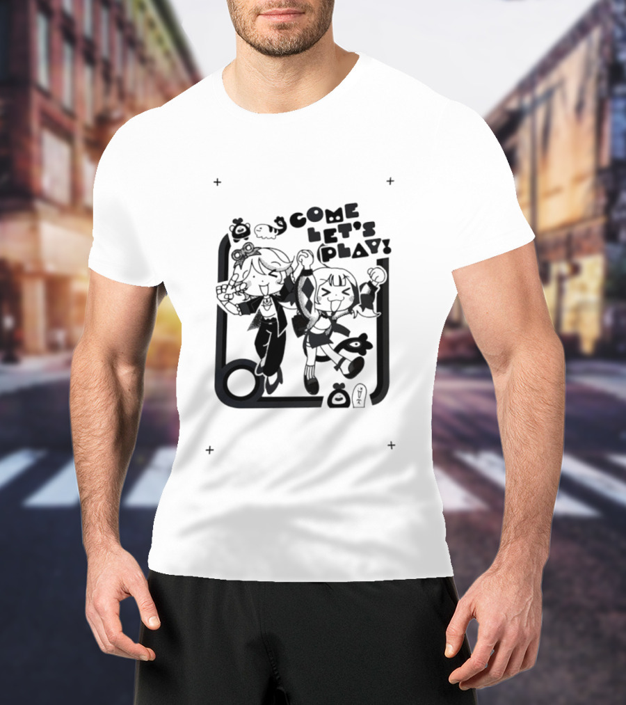 Come Let's Play Anime Characters Manga Fun T-Shirt