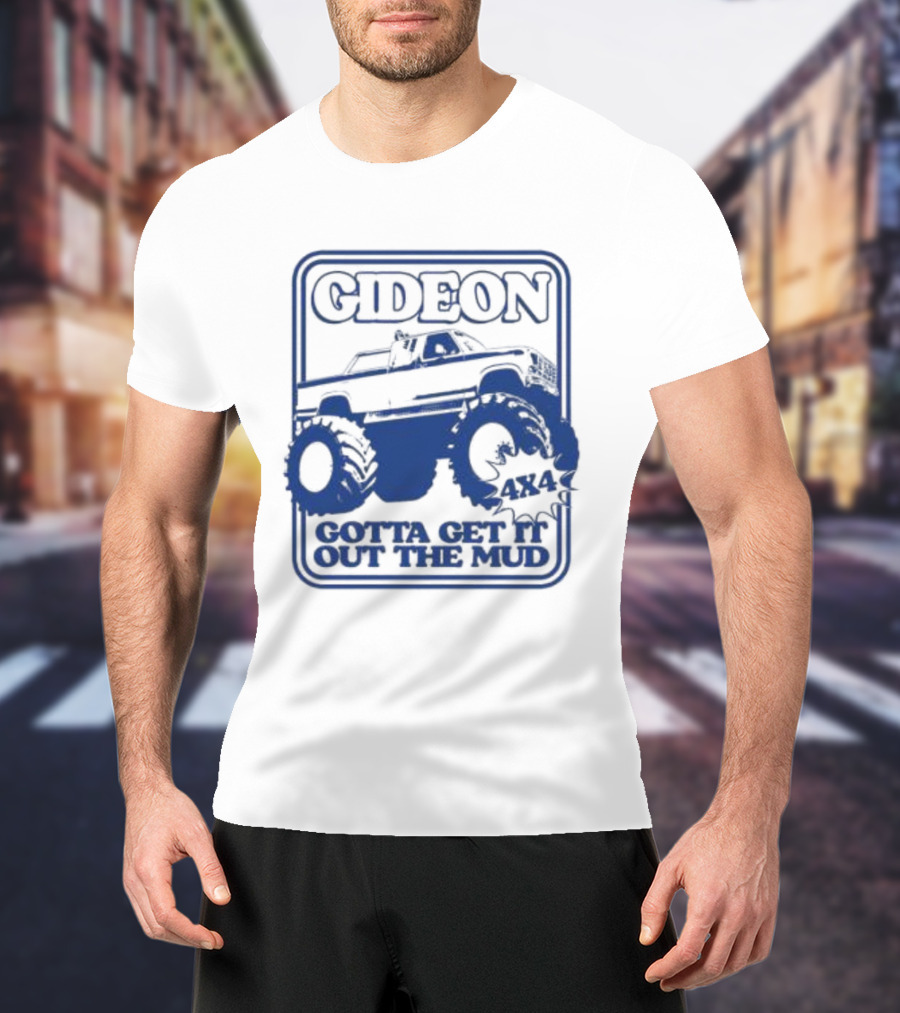 Gideon Monster Truck 4X4 Gotta Get It Out The Mud Ringer T-Shirt