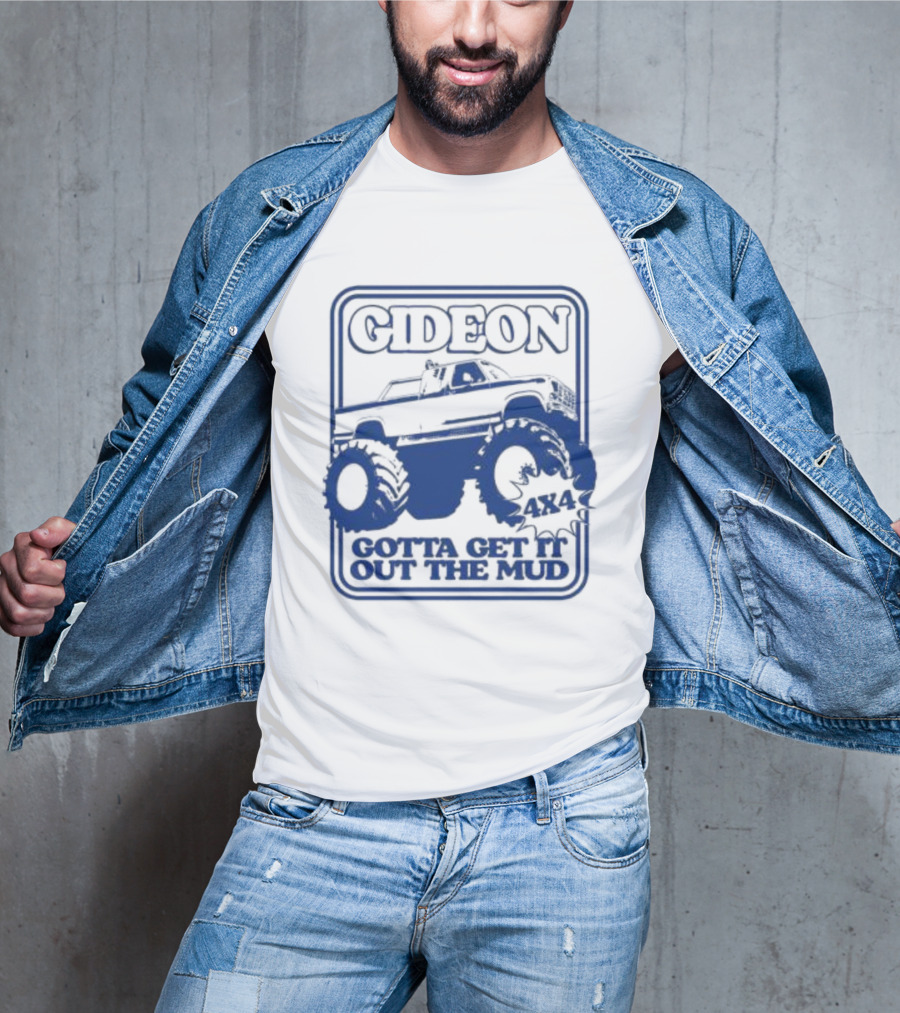 Gideon Monster Truck 4X4 Gotta Get It Out The Mud Ringer T-Shirt