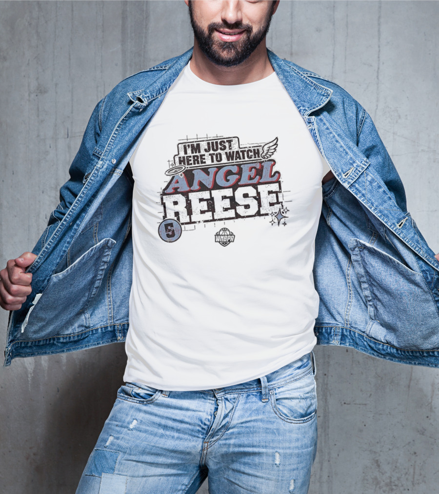 I'm Just Here To Angel Reese 5 WNBA T-Shirt