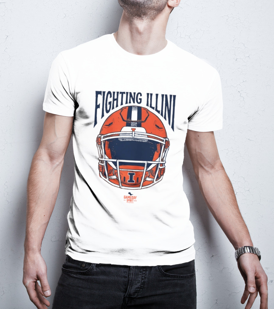 Fighting Illini 2026 Game Day Helmet Illinois Football T-Shirt