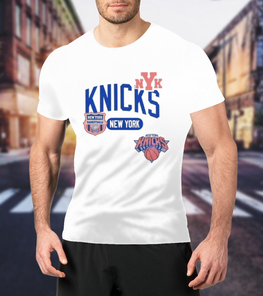 New York Knicks NYK Basketball NBA Collage T-Shirt