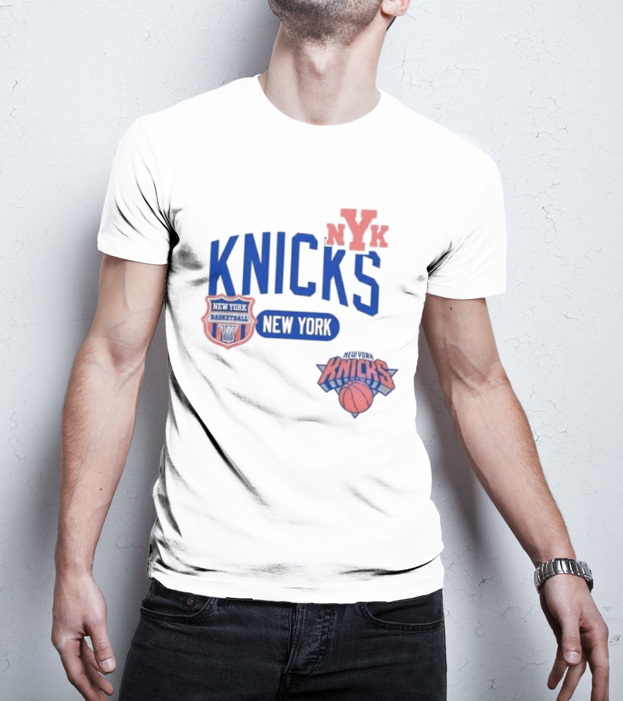 New York Knicks NYK Basketball NBA Collage T-Shirt
