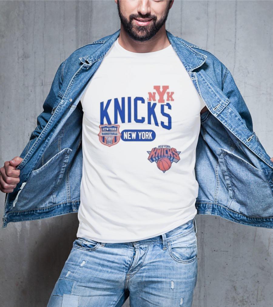 New York Knicks NYK Basketball NBA Collage T-Shirt