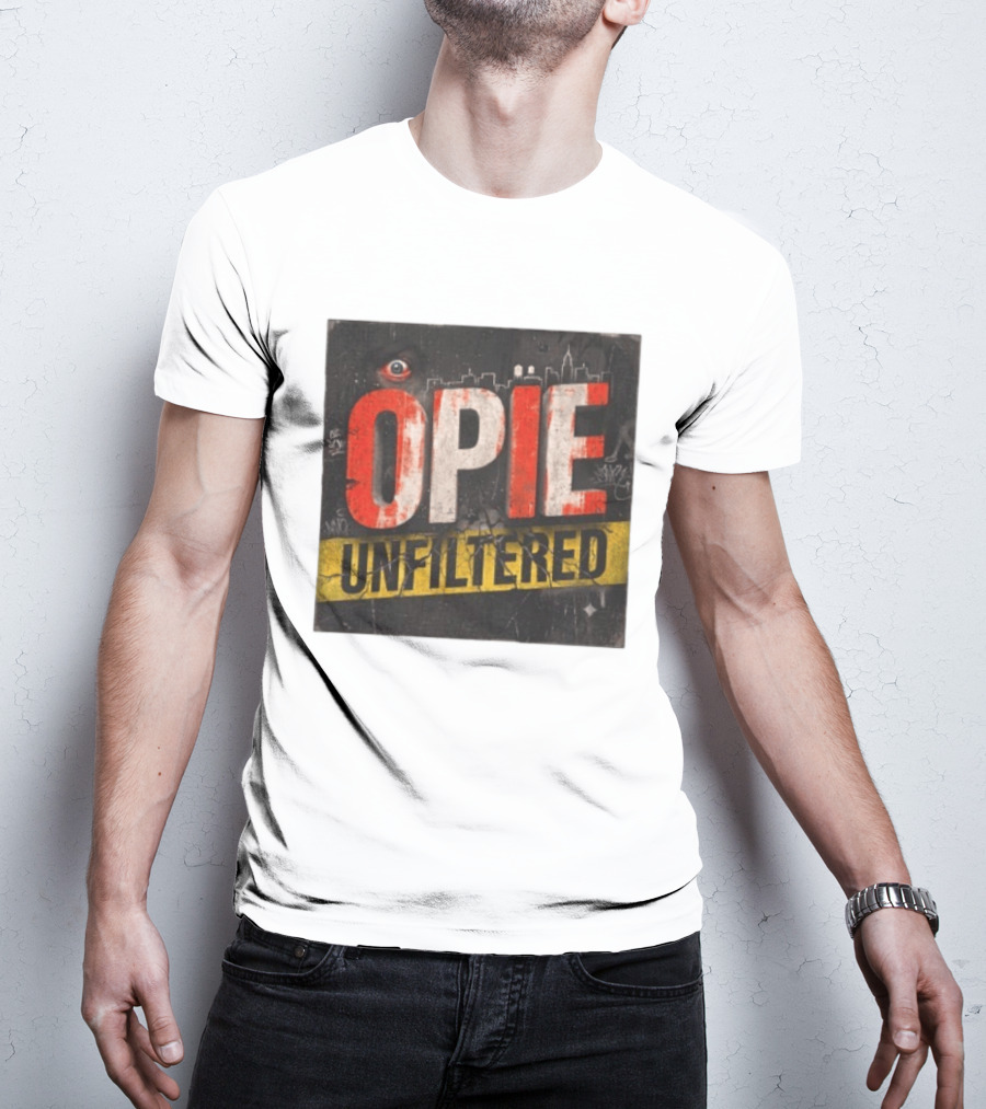 Opie Unfiltered Podcast Eye Graffiti Cityscape T-Shirt