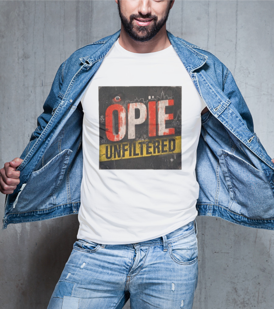 Opie Unfiltered Podcast Eye Graffiti Cityscape T-Shirt