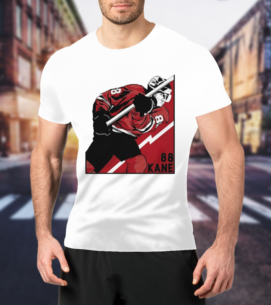 Patrick Kane 88 Chicago Blackhawks Comic Style Hockey Player T-Shirt